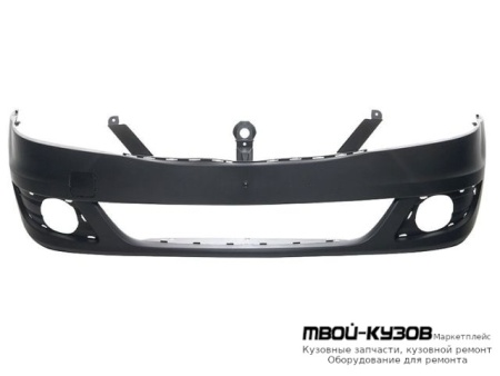 БАМПЕР ПЕРЕДНИЙ С ОТВЕРСТИЯМИ ПОД ПРОТИВОТУМАННЫЕ ФАРЫ ГРУНТ (ТАЙВАНЬ) для Renault LOGAN (2005-2014)