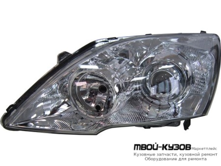 ФАРА ЛЕВАЯ СТОРОНА +/- КОРРЕКТОР ЛИНЗОВАННАЯ ВНУТРИ ХРОМ (КИТАЙ) для Honda CRV (2006-2011)