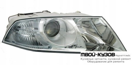 ФАРА ПРАВАЯ СТОРОНА ЛИНЗОВАННАЯ ПОД КОРРЕКТОР (DEPO) для Skoda OCTAVIA (2004-2008)