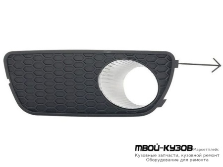 РЕШЕТКА БАМПЕРА ПЕРЕДНИЙ ЛЕВАЯ СТОРОНА С ОТВЕРСТИЯМИ ПОД ПРОТИВОТУМАННЫЕ ФАРЫ (АРГЕНТИНА) для Fiat ALBEA / PALIO (2005-)