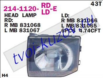 pajero фара правая (только механический корректор) 214-1120R-LD-E