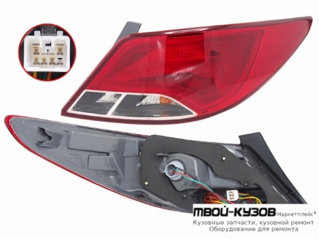 ФОНАРЬ ЗАДНИЙ ВНЕШНИЙ ПРАВАЯ СТОРОНА (СЕДАН) для Hyundai SOLARIS (2011-)