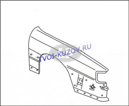 КРЫЛО ПЕРЕДНЕЕ правое  - для AUDI 100