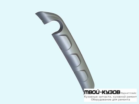 НАКЛАДКА БАМПЕРА ЗАДНИЙ НИЖН СЕРЫЙЕБРИСТ (ТАЙВАНЬ) для Renault KAPTUR (2016-)