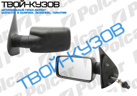 TEMPRA/TIPO 90-96/88-95 ЗЕРКАЛО ЛЕВОЕ МЕХ. ЧЁРНАЯ КРЫШКА,ПЛОСКОЕ,ХРОМ