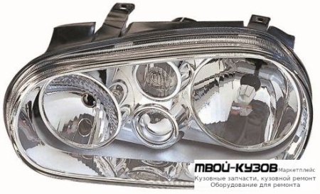 ФАРА ПРАВАЯ СТОРОНА С ПРОТИВОТУМ ПОД КОРРЕКТОР (DEPO) для Volkswagen GOLF IV (10.1997-)