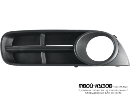 РЕШЕТКА БАМПЕРА ПЕРЕДНИЙ ПРАВАЯ СТОРОНА С ОТВЕРСТИЯМИ ПОД ПРОТИВОТУМАННЫЕ ФАРЫ (КИТАЙ) для Skoda FABIA / ROOMSTER (2007-2009)