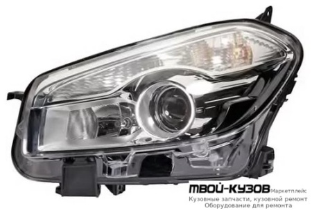 ФАРА ЛЕВАЯ СТОРОНА ЛИНЗОВАННАЯ ПОД КОРРЕКТОР (КСЕНОН) (DEPO) для Nissan QASHQAI (2007-)