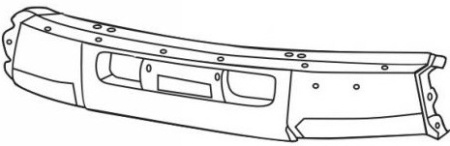 LANDCRUISER {STD} БАМПЕР ПЕРЕДН ЦЕНТРАЛ С ОТВ П/ЛЕБЕДКУ П/МОЛДИНГ ЧЕРН