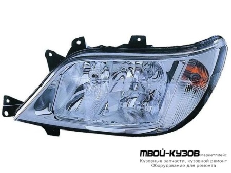 ФАРА ЛЕВАЯ СТОРОНА С ПРОТИВОТУМ КОРРЕКТОР (КИТАЙ) для Mercedes SPRINTER (02.2000-)