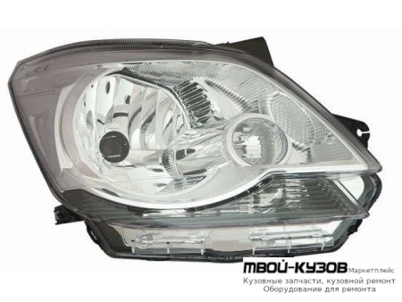 ФАРА ПРАВАЯ СТОРОНА С КОРРЕКТОР (DEPO) для Ravon R4 (2016-), Chevrolet COBALT (2013-)