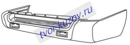 PATFINDER БАМПЕР задний с ОТВ под ЗАПАС КОЛЕСО черного цвета