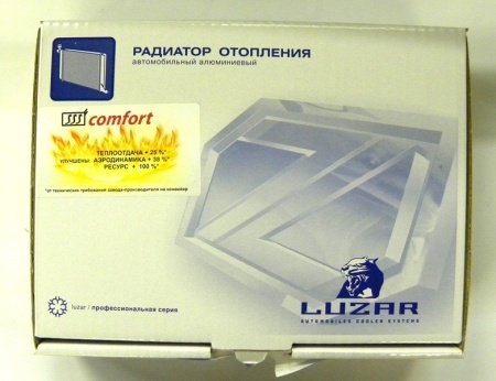 Радиатор отопителя ВАЗ-2105 алюминиевый паяный (узкий) (LUZAR) Comfort LRh 0105b