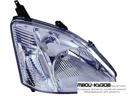 ФАРА ПРАВАЯ СТОРОНА С КОРРЕКТОР (3 дв) (5 дв) (ХЭТЧБЭК) ВНУТРИ (DEPO) ХРОМ для Honda CIVIC СЕДАН / КУПЕ (2001-2003) ХЭТЧБЭК (2001-2005)