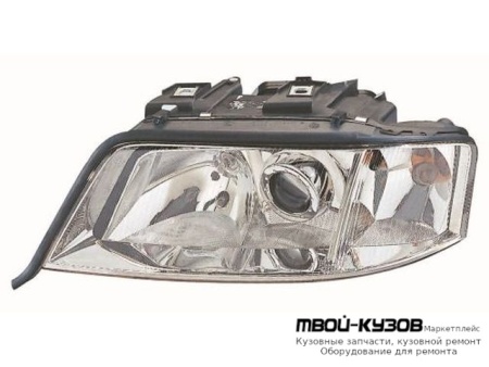 ФАРА ЛЕВАЯ СТОРОНА +/- ПОД КОРРЕКТОР (DEPO) для Audi A6 (09.1997 - 03.2004)