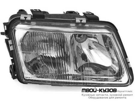 ФАРА ПРАВАЯ СТОРОНА БЕЗ ПРОТИВОТУМ +/- ПОД КОРРЕКТОР (DEPO) для Audi A3 (08.1996 - 2002)