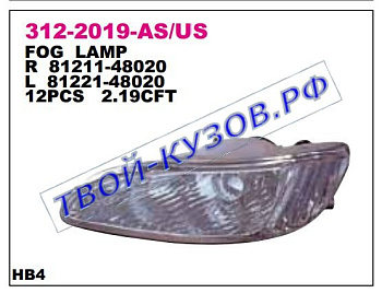 rx300 фара противотуманная левая (depo) 312-2019L-AS