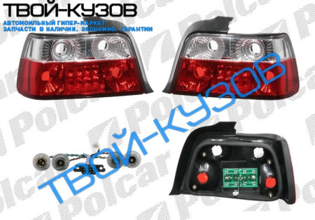 3 E36 SDN 1290-98 КОМПЛ ФОНАРЕЙ TUNING КРАСНО-БЕЛЫЕ СВЕТОДИОДНЫЕ