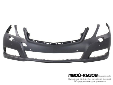 БАМПЕР ПЕРЕДНИЙ С ОТВЕРСТИЯМИ ПОД ПРОТИВОТУМАННЫЕ ФАРЫ , ПОД ДАТЧИКИ , П/ОМЫВАТЕЛЬ ФАР , ГРУНТ (ELEGANCE) (ТАЙВАНЬ) для Mercedes W212 (2009-)