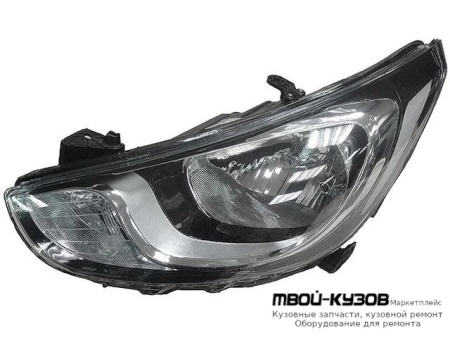 ФАРА ЛЕВАЯ СТОРОНА С КОРРЕКТОР (КИТАЙ) для Hyundai SOLARIS (2011-)