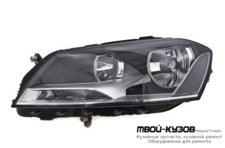 ФАРА ЛЕВАЯ СТОРОНА С КОРРЕКТОР ВНУТРИ (DEPO) ЧЁРНЫЙ для Volkswagen PASSAT B7 (2011-)