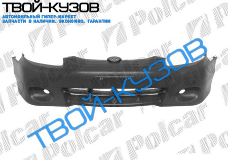 ACCENT 98-00  БАМПЕР ПЕРЕДНИЙ БЕЗ ОТВЕРСТ,ПОД П/Т