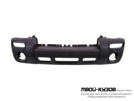 БАМПЕР ПЕРЕДНИЙ С ОТВЕРСТИЯМИ ПОД ПРОТИВОТУМАННЫЕ ФАРЫ ГРУНТ (ТАЙВАНЬ) для Jeep CHEROKEE / LIBERTY (2002-)