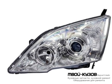 ФАРА ЛЕВАЯ СТОРОНА +/- КОРРЕКТОР ЛИНЗОВАННАЯ ВНУТРИ (DEPO) ХРОМ для Honda CRV (2006-2011)