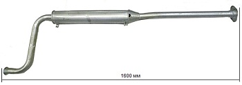 Глушитель доп. (резонатор) ВАЗ-21082,13,14,15 инж.дв.V1,5 удлин. вместо катализатора (AS)
