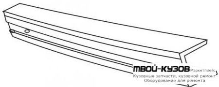 БАМПЕР ПЕРЕДНИЙ ЦЕНТРАЛ ЧЁРНЫЙ (ТАЙВАНЬ) для Jeep CHEROKEE (1984-1996)