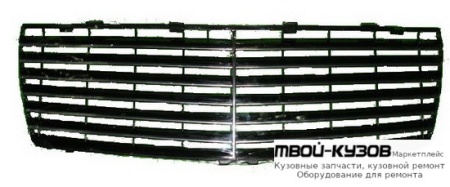 РЕШЕТКА РАДИАТОРА БЕЗ РАМК С 13 ХРОМ МОЛДИНГ ЧЁРНЫЙ (ТАЙВАНЬ) для Mercedes W140 SEDAN (05.1993 - 10.1998)