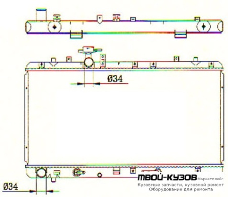 РАДИАТОР ОХЛАЖДЕНИЯ 1.5 1.6 AT для Suzuki SX-4 (2006-)