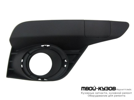 РЕШЕТКА БАМПЕРА ПЕРЕДНИЙ ПРАВАЯ СТОРОНА С ОТВЕРСТИЯМИ ПОД ПРОТИВОТУМАННЫЕ ФАРЫ (КИТАЙ) для Renault LOGAN / SANDERO (2014-)