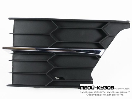 РЕШЕТКА БАМПЕРА ПЕРЕДНИЙ ПРАВАЯ СТОРОНА С ХРОМ МОЛДИНГ (КИТАЙ) для Skoda SUPERB (2008-2015)