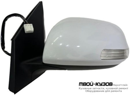 ЗЕРКАЛО ЛЕВАЯ СТОРОНА ЭЛЕКТР С ПОДОГРЕВОМ , УКАЗАТЕЛЬ ПОВОРОТА АВТОСКЛАДЫВ 9 КОНТ (КИТАЙ) для Toyota RAV4 (2006-)
