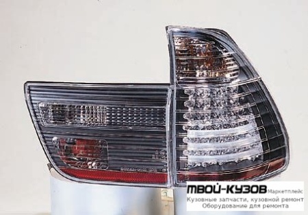 ФОНАРЬ ЗАДНИЙ ВНЕШНИЙ+ВНУТР ЛЕВАЯ + ПРАВАЯ (КОМПЛЕКТ) ТЮНИНГ ПРОЗРАЧНЫЙ С ДИОД (SONAR) ВНУТРИ ЧЁРНЫЙ-ХРОМ для BMW E53 X5 (1999-2004.2004 - 2006)