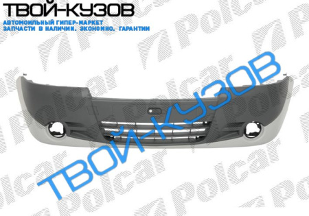 VIVARO 07 - БАМПЕР ПЕРЕДНИЙ ГРУНТ С ОТВ/ПТФ СО СПОЙЛЕРОМ