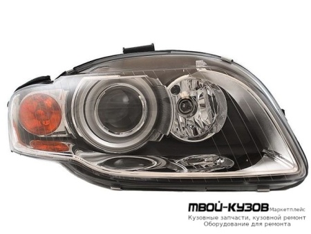 ФАРА ПРАВАЯ СТОРОНА (КСЕНОН) ЛИНЗОВАННАЯ С КОРРЕКТОР (DEPO) для Audi A4 (2005-2007)