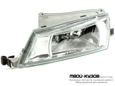 ФАРА ЛЕВАЯ СТОРОНА ТЮНИНГ ПРОЗРАЧНЫЙ ХРУСТАЛ ВНУТРИ ХРОМ (КИТАЙ) для Daewoo NEXIA (1995-)