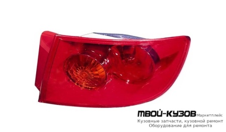ФОНАРЬ ЗАДНИЙ ВНЕШНИЙ ПРАВАЯ СТОРОНА (СЕДАН) СТЕКЛО КРАСНЫЙ (КИТАЙ) для Mazda 3 (2004-)