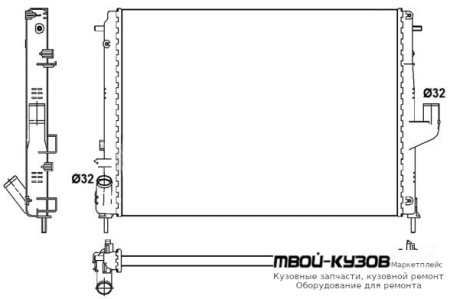 РАДИАТОР ОХЛАЖДЕНИЯ (см.каталог) для Renault DUSTER (2010-), Nissan ALMERA G15 (2013-)