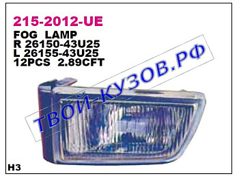 maxima qx фара противотуманная левая (depo) 215-2012L-UE