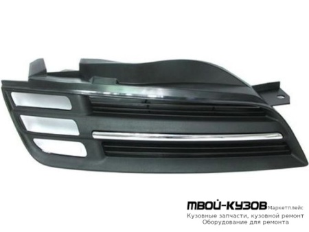 РЕШЕТКА РАДИАТОРА ПРАВАЯ СТОРОНА ЧЁРНЫЙ-ХРОМ (ТАЙВАНЬ) для Nissan MICRA (2003-)