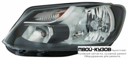 ФАРА ЛЕВАЯ СТОРОНА С КОРРЕКТОР ВНУТРИ (DEPO) ЧЁРНЫЙ для Volkswagen CADDY (2010-)