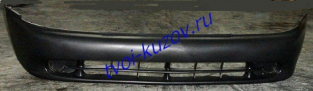 LANCER БАМПЕР передний с КРУГЛ ОТВ под противотуманку (СЕДАН) черного цвета