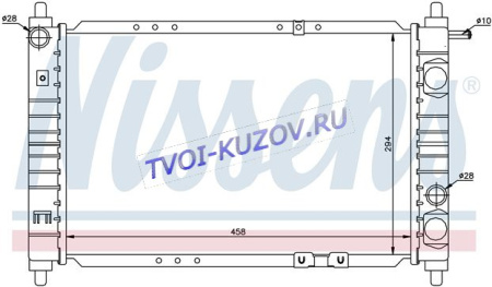 РАДИАТОР 08,/1,0 M +/-AC -01  - для DAEWOO MATIZ