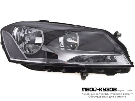 ФАРА ПРАВАЯ СТОРОНА С КОРРЕКТОР ВНУТРИ (DEPO) ЧЁРНЫЙ для Volkswagen PASSAT B7 (2011-)