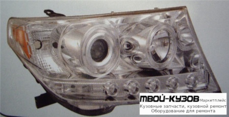 ФАРА ЛЕВАЯ + ПРАВАЯ (КОМПЛЕКТ) ТЮНИНГ ЛИНЗОВАННАЯ (DEVIL EYES) +/- ПОД КОРРЕКТОР (SONAR) ВНУТРИ ХРОМ для Toyota LANDCRUISER 200 (2008-2011)