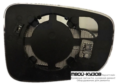 СТЕКЛО ЗЕРКАЛА ЛЕВАЯ СТОРОНА С ПОДОГРЕВОМ (ASPHERICAL) ГРУНТ (ТАЙВАНЬ) для Mazda 3 (2013-), Mazda 6 (2013-)