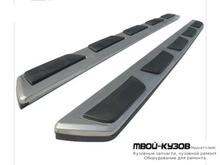 ПОРОГ-ПОДНОЖКА ЛЕВАЯ + ПРАВАЯ (КОМПЛЕКТ) OEM STYLE для Audi Q5 (2008-2017)